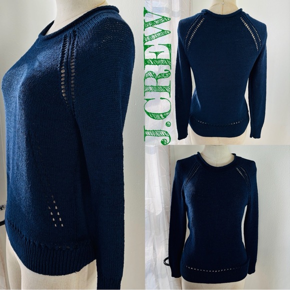 J. Crew Sweaters - J. Crew Women's Dark Blue Crew Neck Sweater